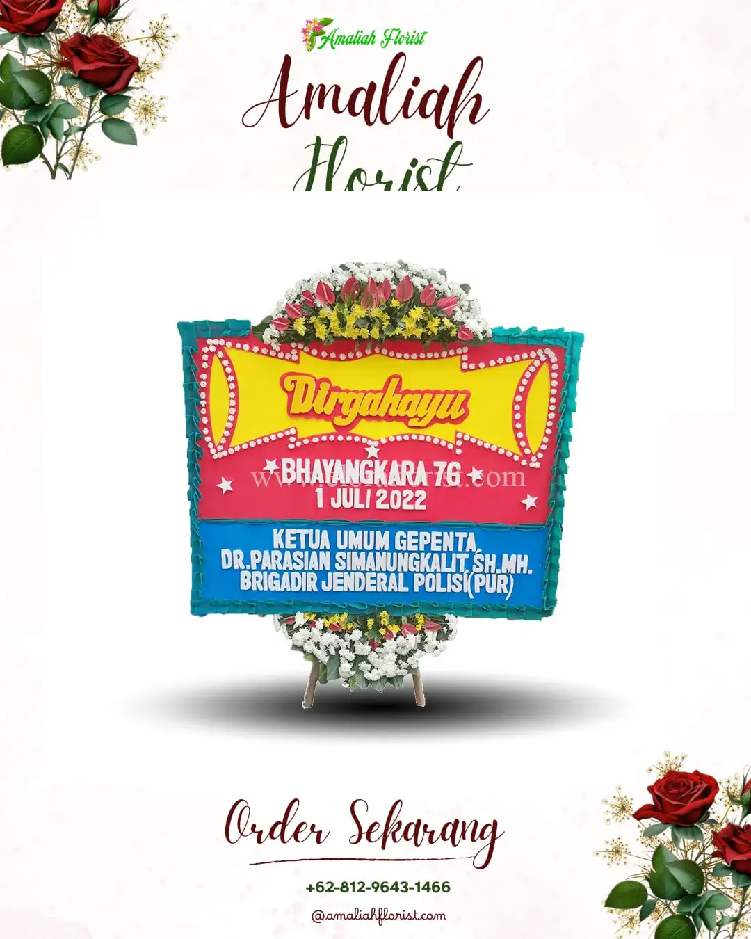 Papan Bunga HUT Ulang Tahun Arso Timur